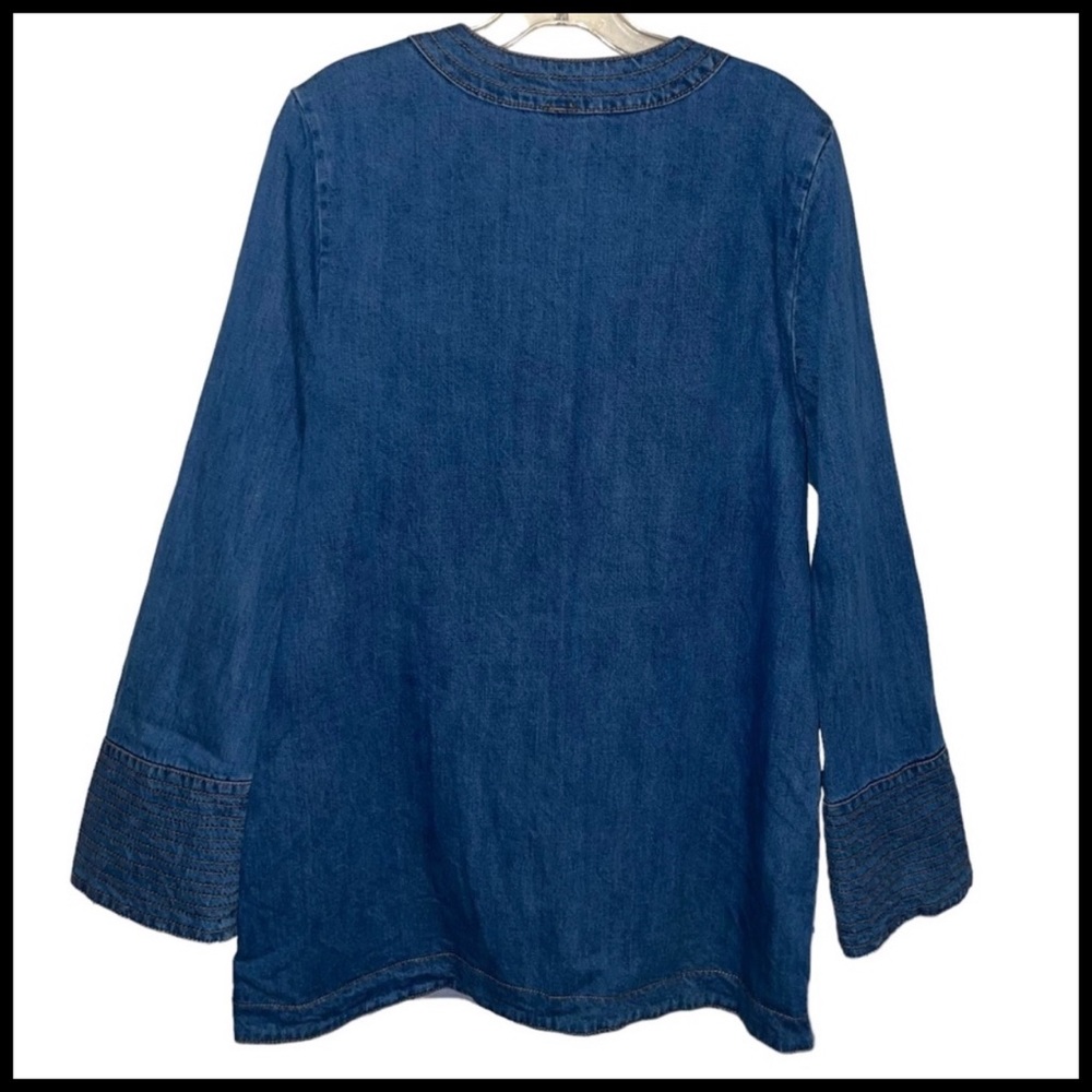 Free People Dreaming of Denim Tunic. Size L. - Picture 7 of 8